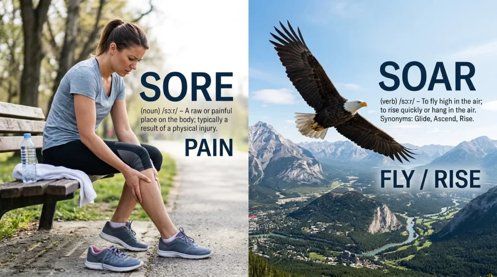 Sore vs Soar